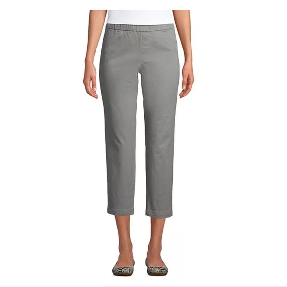 Women's Lands' End Pull-On Chino Crop Pants NWOT - Picture 1 of 3